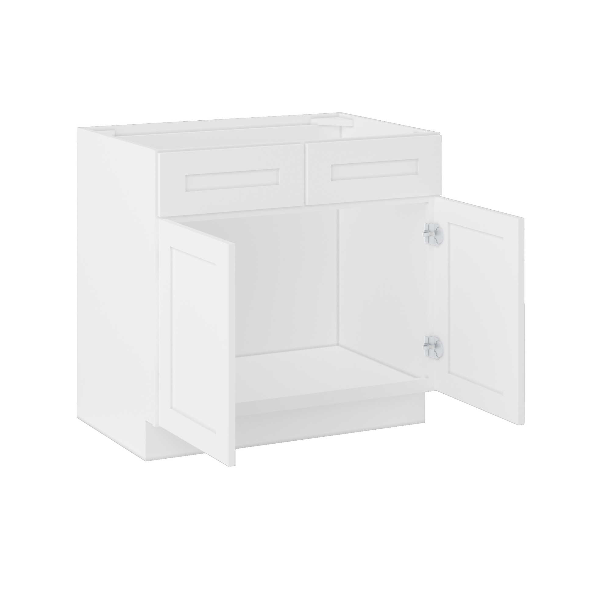 Sink Base Kitchen Cabinet SB36 Alpina White LessCare 36 in. width 34.5 in. height 24 in. depth - Kitchen Cabinets