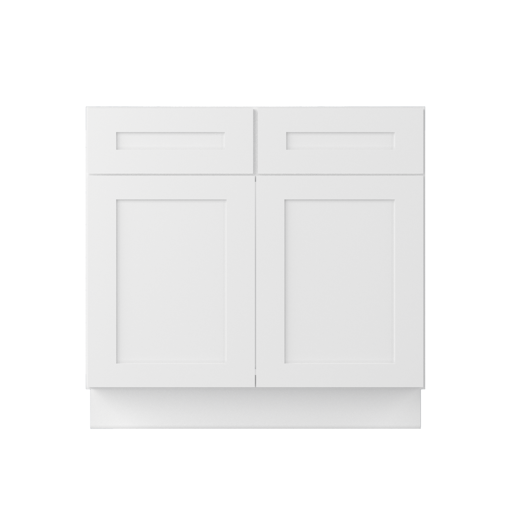 Sink Base Kitchen Cabinet SB36 Alpina White LessCare 36 in. width 34.5 in. height 24 in. depth - Kitchen Cabinets