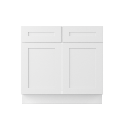 Sink Base Kitchen Cabinet SB36 Alpina White LessCare 36 in. width 34.5 in. height 24 in. depth - Kitchen Cabinets
