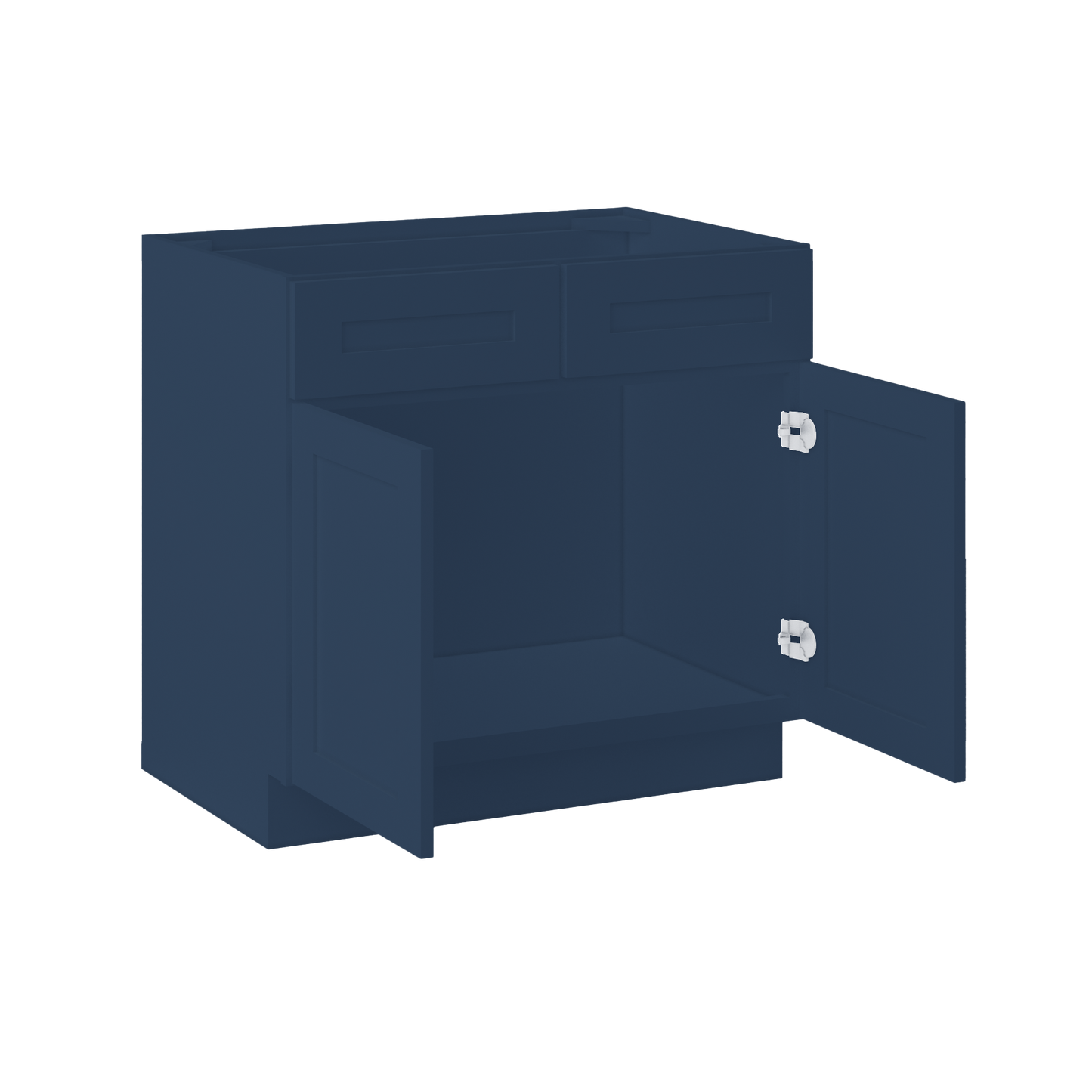 Sink Base Kitchen Cabinet SB36 Danbury Blue LessCare 36 in. width 34.5 in. height 24 in. depth - Kitchen Cabinets