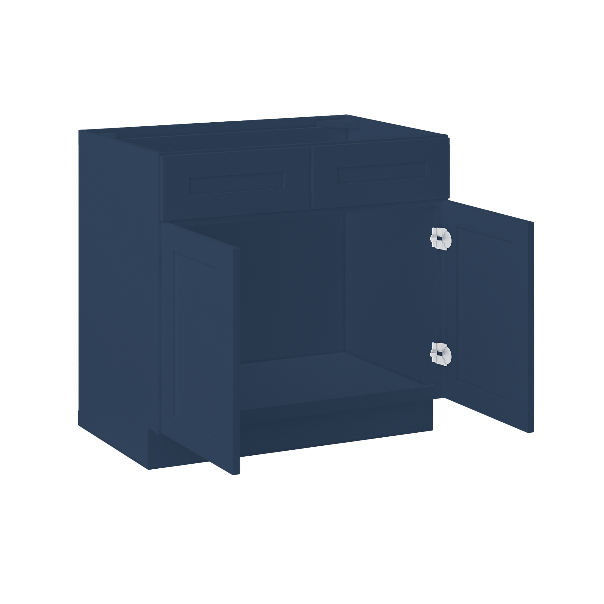 Sink Base Kitchen Cabinet SB36 Danbury Blue LessCare 36 in. width 34.5 in. height 24 in. depth - Kitchen Cabinets