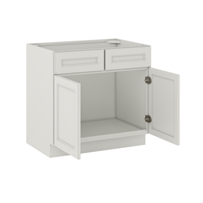Sink Base Kitchen Cabinet SB36 Milan Pearl 36 in. width 34.5 in. height 24 in. depth - Kitchen Cabinets