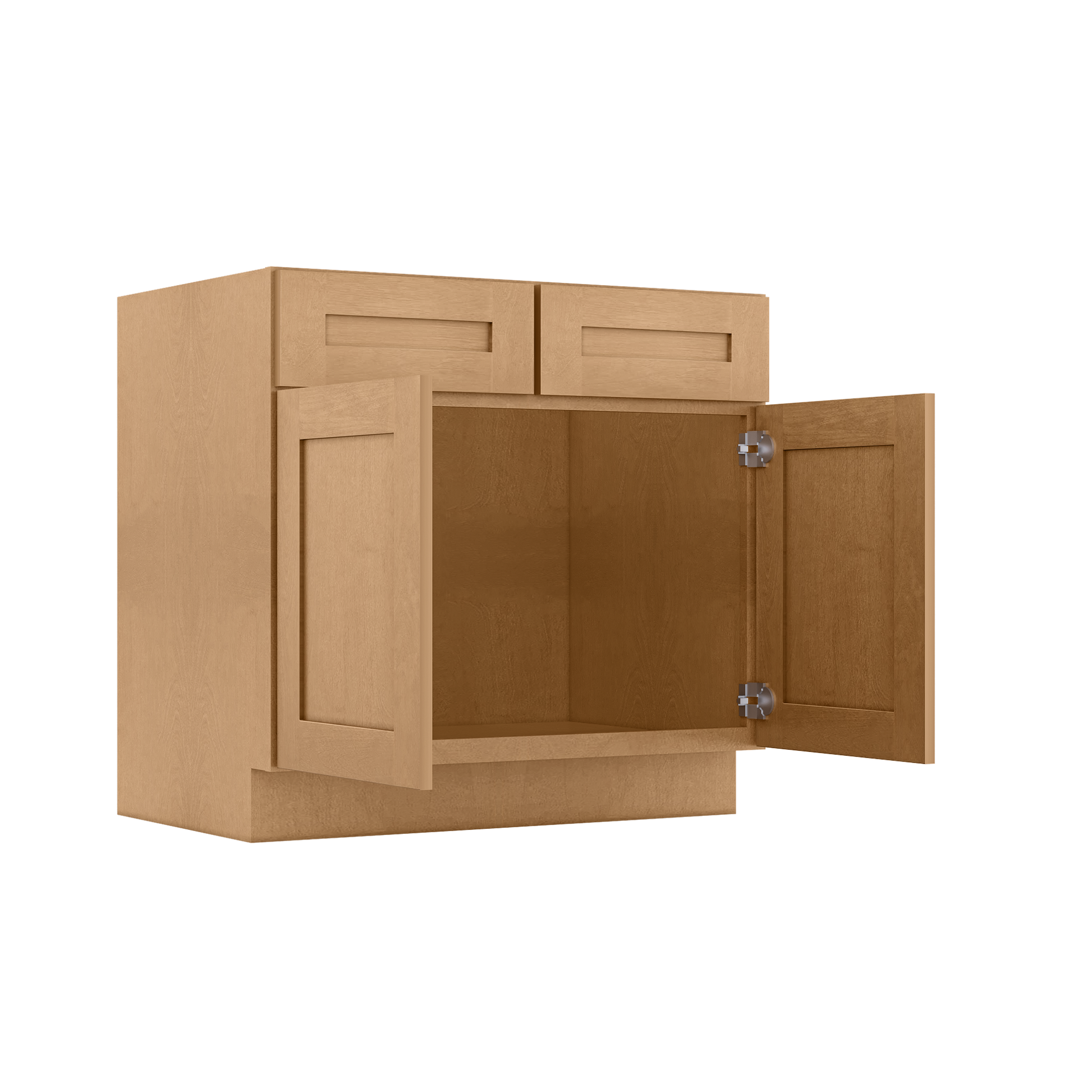Sink Base Kitchen Cabinet SB36 Shaker Toffee LessCare 36 in. width 34.5 in. height 24 in. depth - Kitchen Cabinets