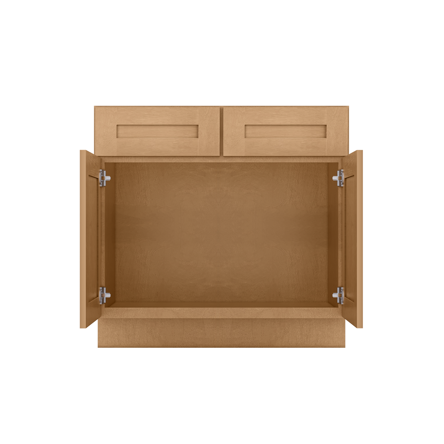 Sink Base Kitchen Cabinet SB36 Shaker Toffee LessCare 36 in. width 34.5 in. height 24 in. depth - Kitchen Cabinets