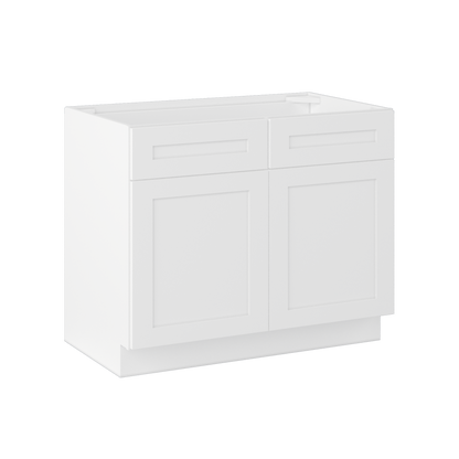 Sink Base Kitchen Cabinet SB42 Alpina White LessCare 42 in. width 34.5 in. height 24 in. depth - Kitchen Cabinets
