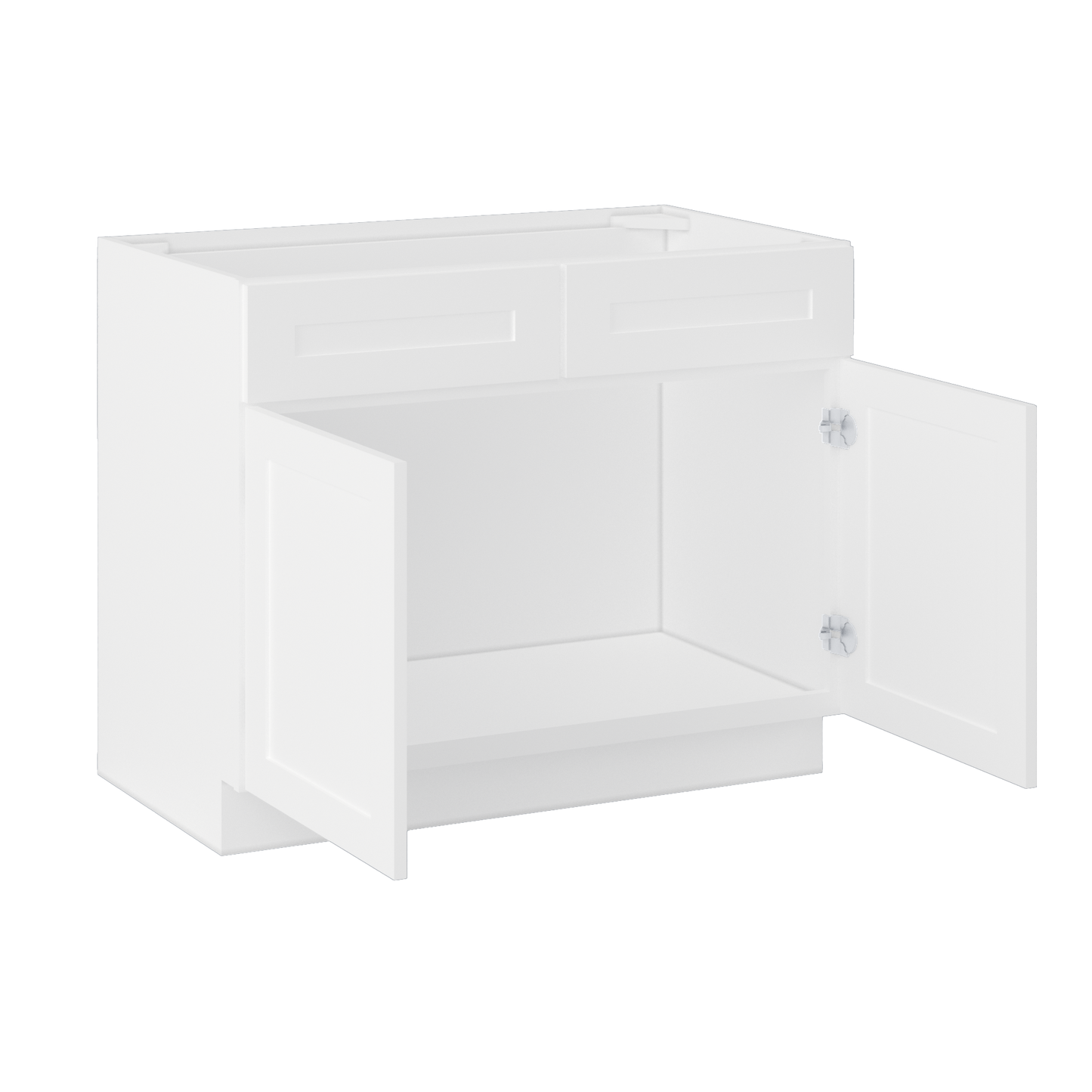 Sink Base Kitchen Cabinet SB42 Alpina White LessCare 42 in. width 34.5 in. height 24 in. depth - Kitchen Cabinets