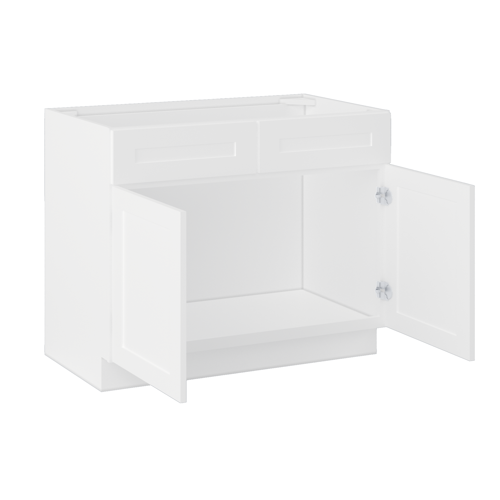 Sink Base Kitchen Cabinet SB42 Alpina White LessCare 42 in. width 34.5 in. height 24 in. depth - Kitchen Cabinets