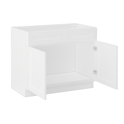 Sink Base Kitchen Cabinet SB42 Alpina White LessCare 42 in. width 34.5 in. height 24 in. depth - Kitchen Cabinets