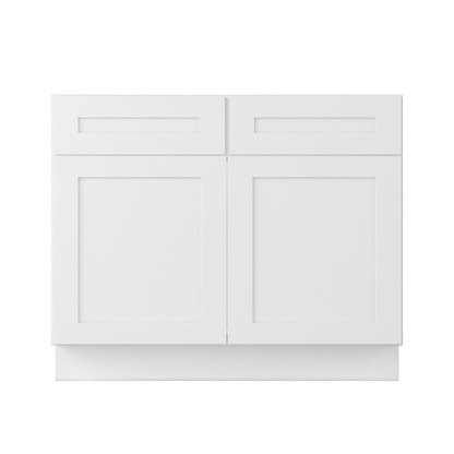 Sink Base Kitchen Cabinet SB42 Alpina White LessCare 42 in. width 34.5 in. height 24 in. depth - Kitchen Cabinets