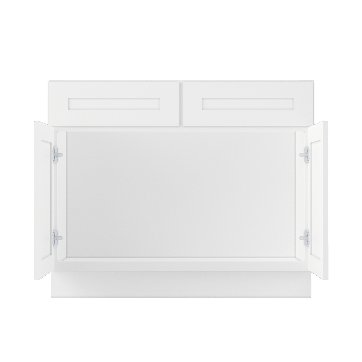 Sink Base Kitchen Cabinet SB42 Alpina White LessCare 42 in. width 34.5 in. height 24 in. depth - Kitchen Cabinets
