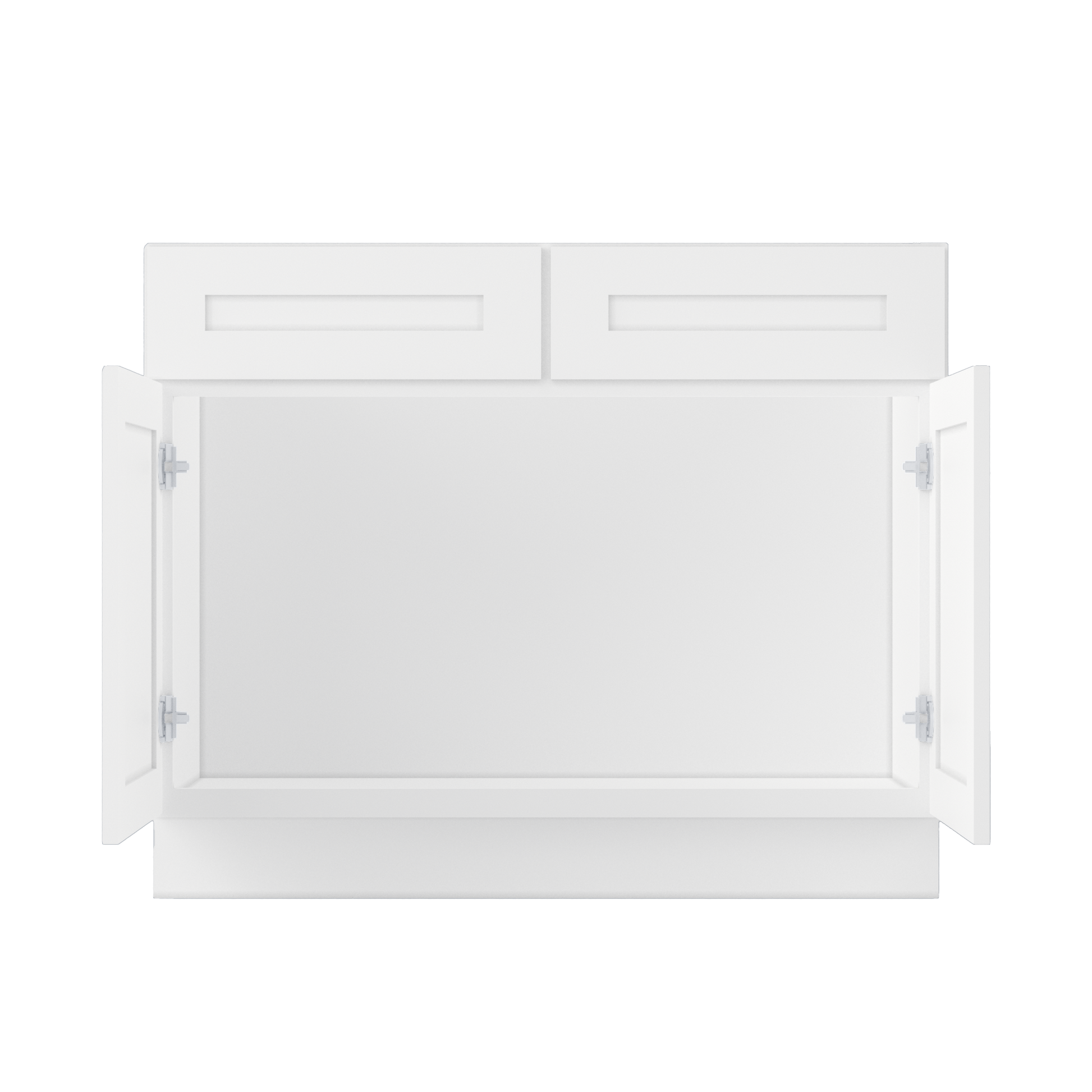 Sink Base Kitchen Cabinet SB42 Alpina White LessCare 42 in. width 34.5 in. height 24 in. depth - Kitchen Cabinets
