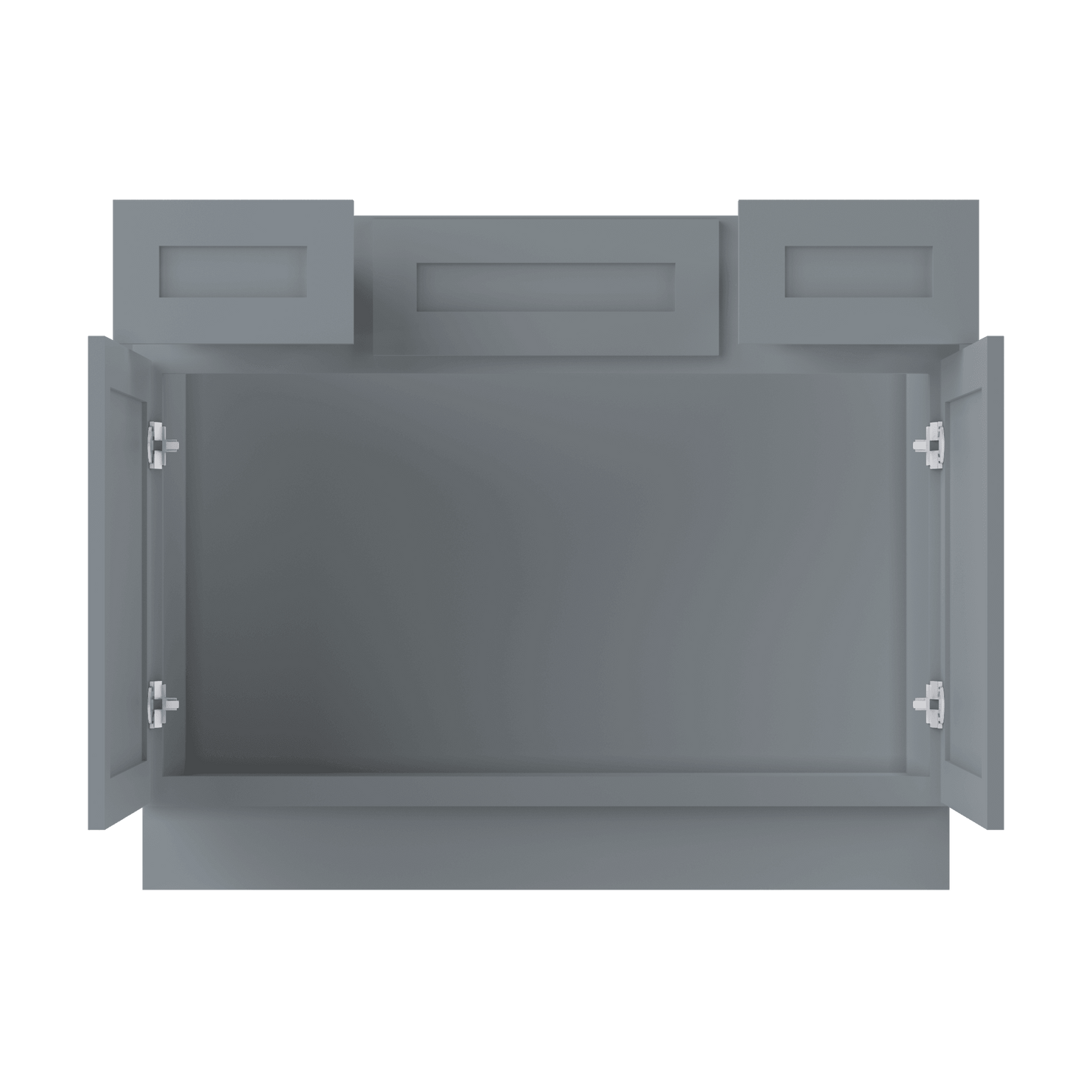 42 W x 21 D x 34.5 H Vanity Sink Base Cabinet - Colonial Gray - Bathroom Vanities