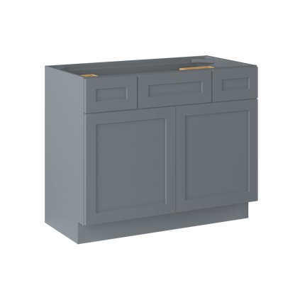 42 W x 21 D x 34.5 H Vanity Sink Base Cabinet - Colonial Gray - Bathroom Vanities