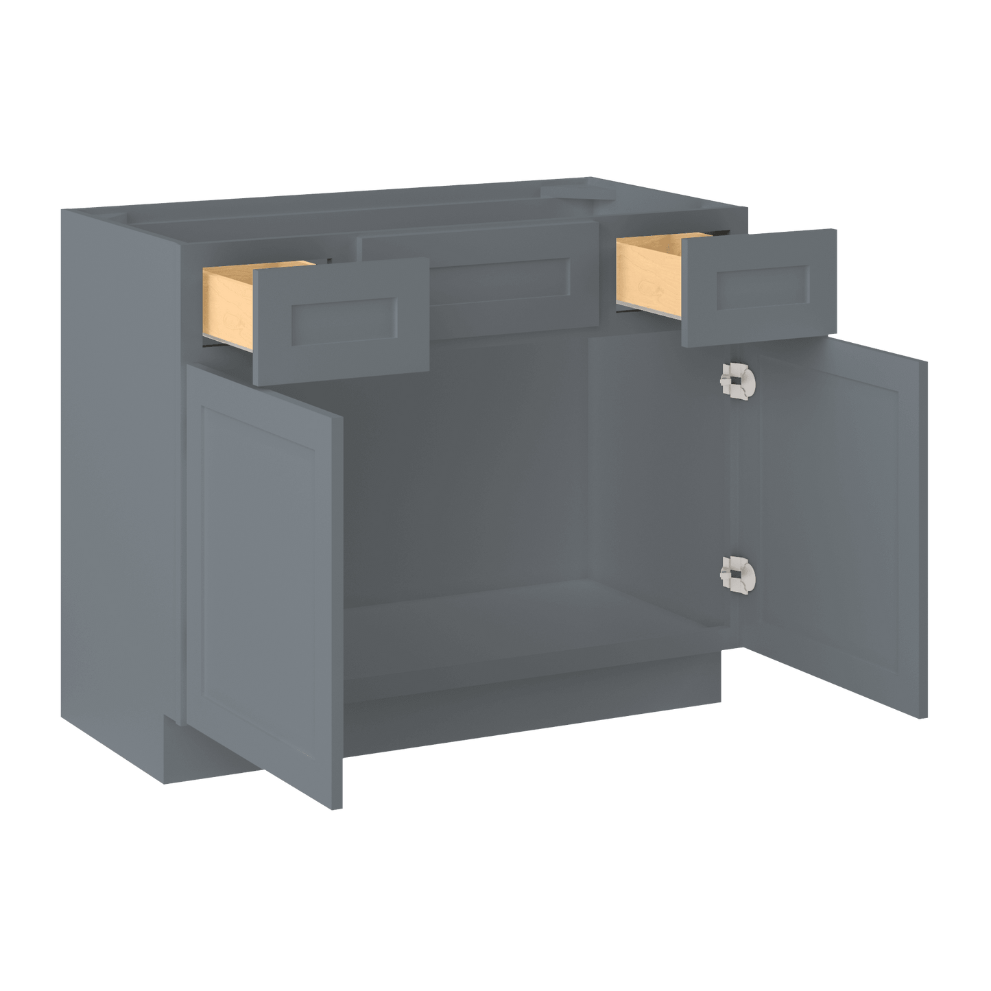 42 W x 21 D x 34.5 H Vanity Sink Base Cabinet - Colonial Gray - Bathroom Vanities