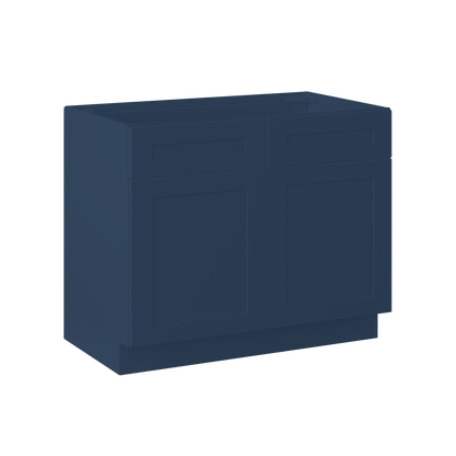 Sink Base Kitchen Cabinet SB42 Danbury Blue LessCare 42 in. width 34.5 in. height 24 in. depth - Kitchen Cabinets