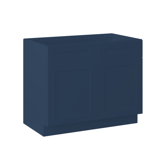 Sink Base Kitchen Cabinet SB42 Danbury Blue LessCare 42 in. width 34.5 in. height 24 in. depth - Kitchen Cabinets