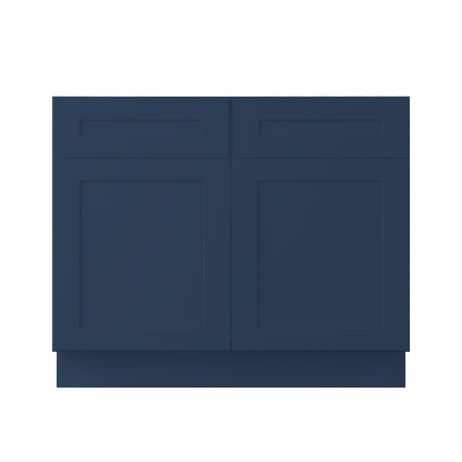 Sink Base Kitchen Cabinet SB42 Danbury Blue LessCare 42 in. width 34.5 in. height 24 in. depth - Kitchen Cabinets