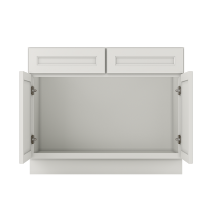 Sink Base Kitchen Cabinet SB42 Milan Pearl 42 in. width 34.5 in. height 24 in. depth - Kitchen Cabinets