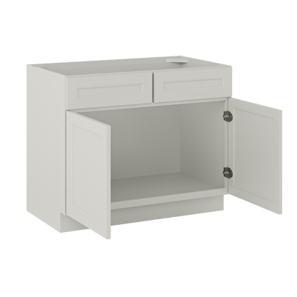 Sink Base Kitchen Cabinet SB42 Milan Pearl 42 in. width 34.5 in. height 24 in. depth - Kitchen Cabinets