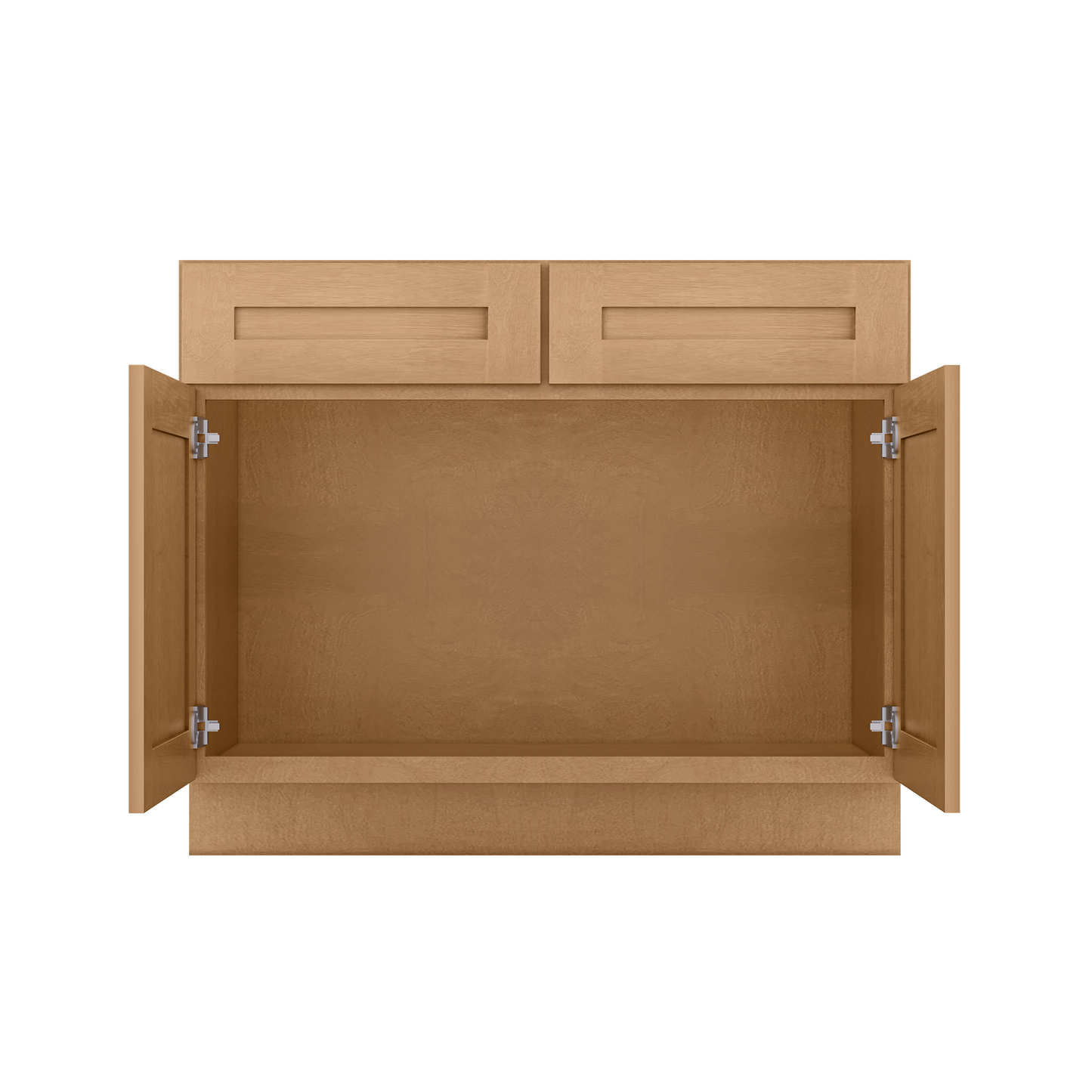 Sink Base Kitchen Cabinet SB42 Shaker Toffee LessCare 42 in. width 34.5 in. height 24 in. depth - Kitchen Cabinets