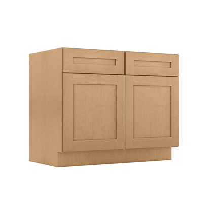 Sink Base Kitchen Cabinet SB42 Shaker Toffee LessCare 42 in. width 34.5 in. height 24 in. depth - Kitchen Cabinets