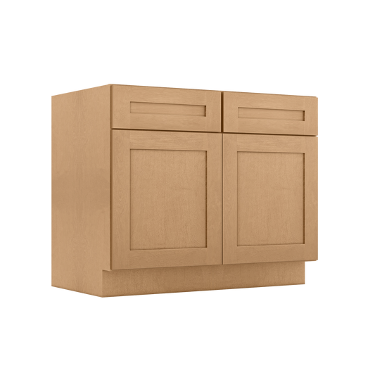 Sink Base Kitchen Cabinet SB42 Shaker Toffee LessCare 42 in. width 34.5 in. height 24 in. depth - Kitchen Cabinets