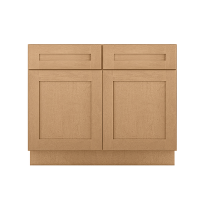 Sink Base Kitchen Cabinet SB42 Shaker Toffee LessCare 42 in. width 34.5 in. height 24 in. depth - Kitchen Cabinets