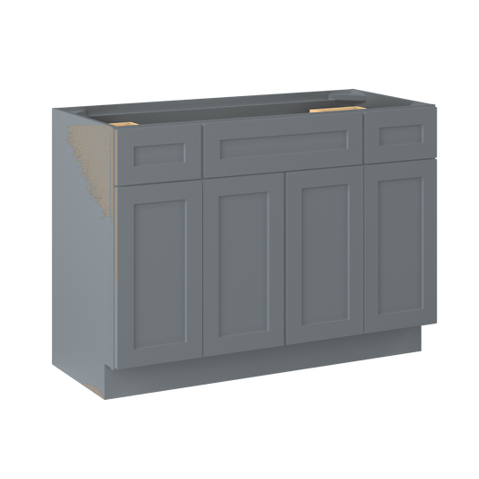 48 W x 21 D x 34.5 H Vanity Sink Base Cabinet - Colonial Gray - Bathroom Vanities