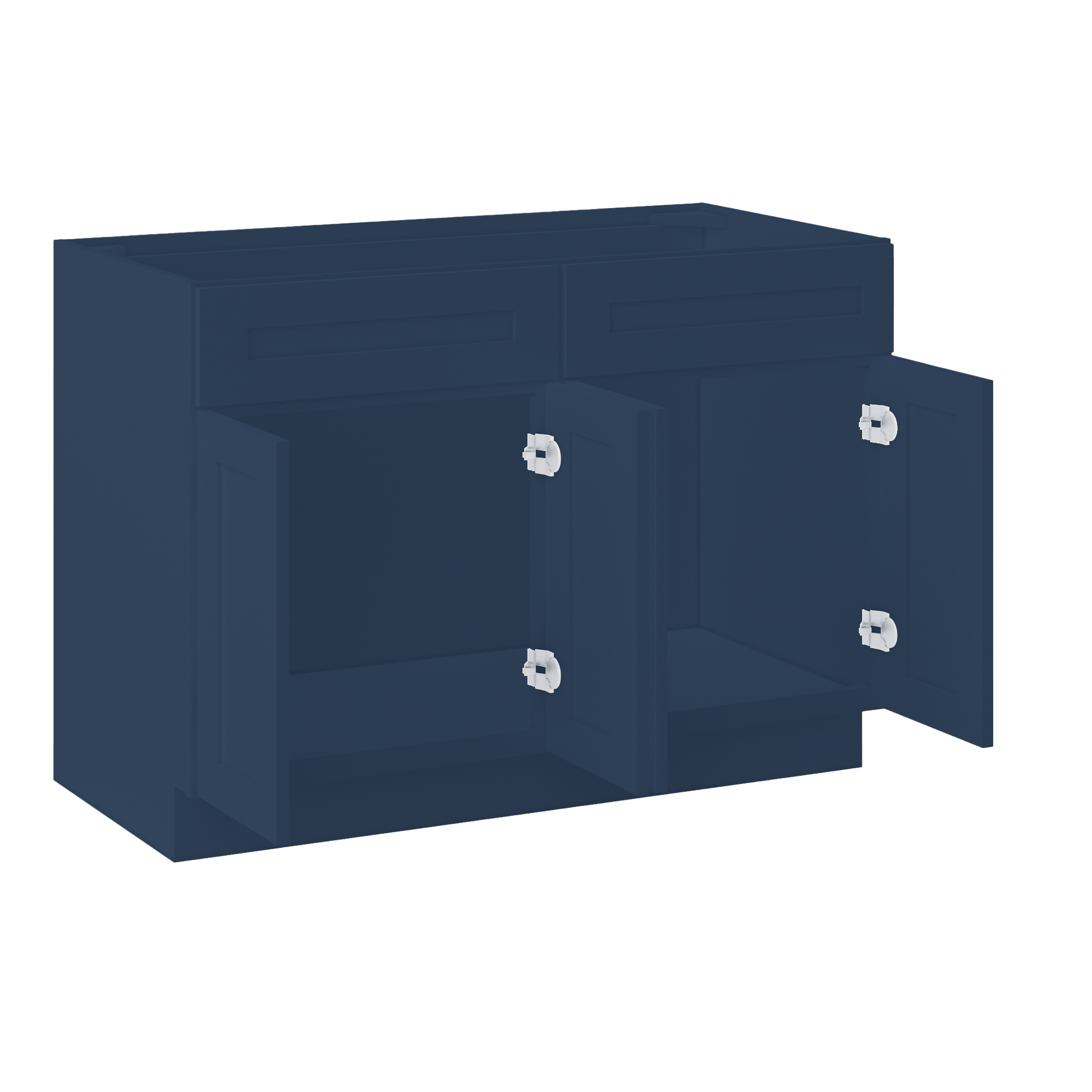 Sink Base Kitchen Cabinet SB48 Danbury Blue LessCare 48 in. width 34.5 in. height 24 in. depth - Kitchen Cabinets