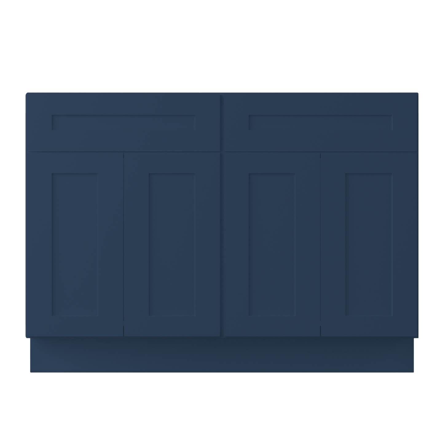 Sink Base Kitchen Cabinet SB48 Danbury Blue LessCare 48 in. width 34.5 in. height 24 in. depth - Kitchen Cabinets