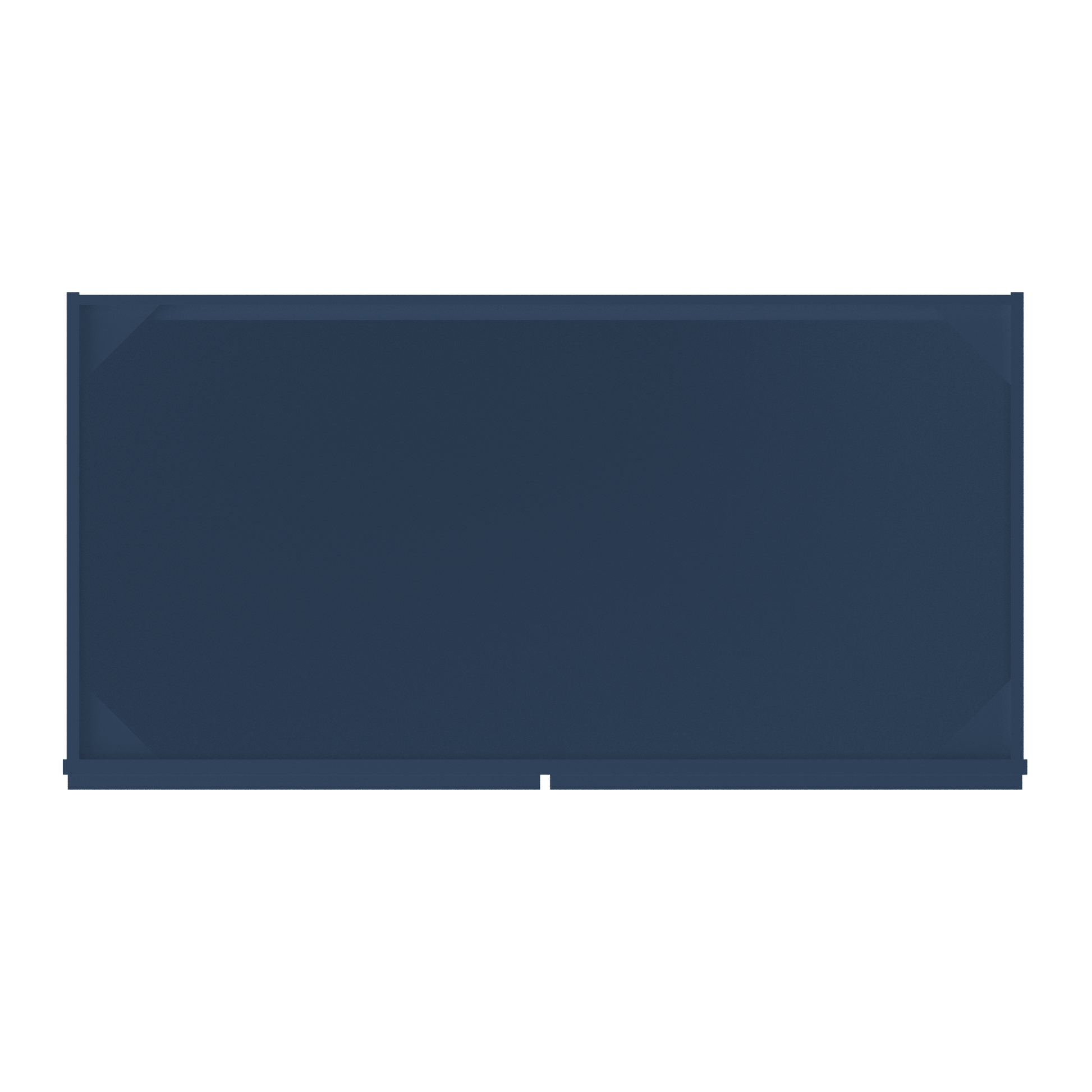 Sink Base Kitchen Cabinet SB48 Danbury Blue LessCare 48 in. width 34.5 in. height 24 in. depth - Kitchen Cabinets