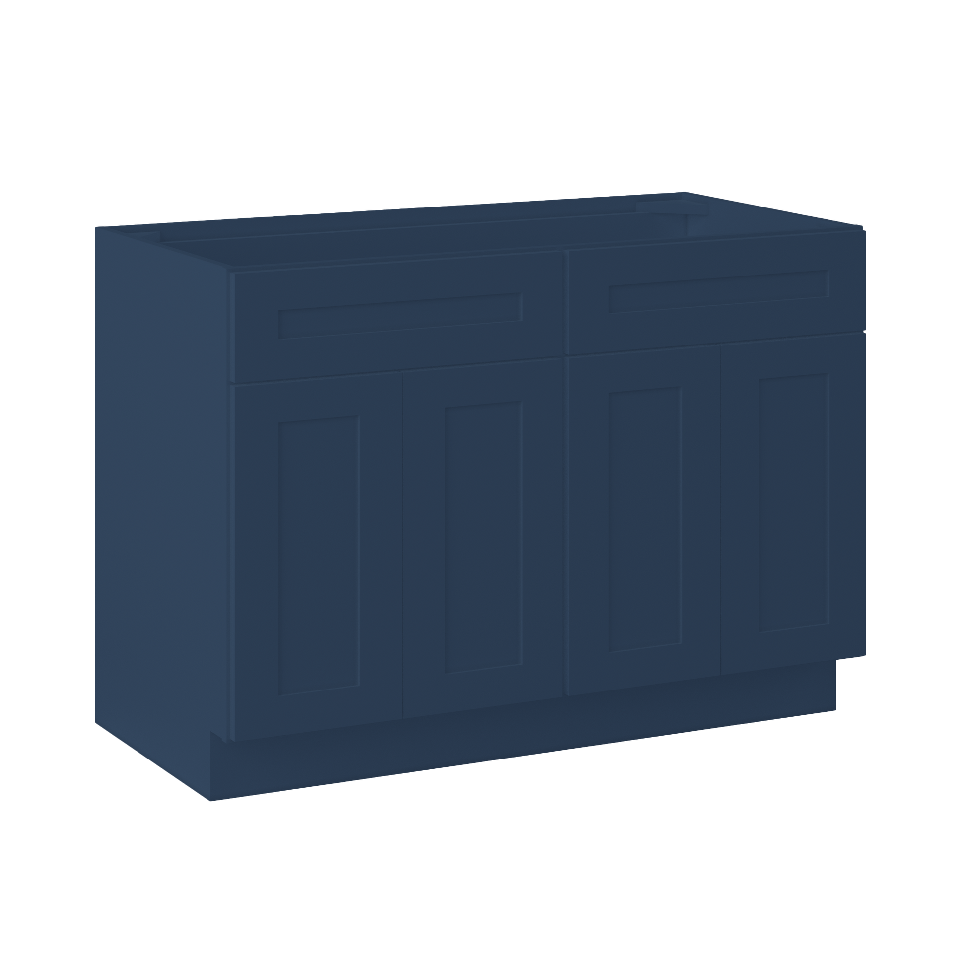 Sink Base Kitchen Cabinet SB48 Danbury Blue LessCare 48 in. width 34.5 in. height 24 in. depth - Kitchen Cabinets