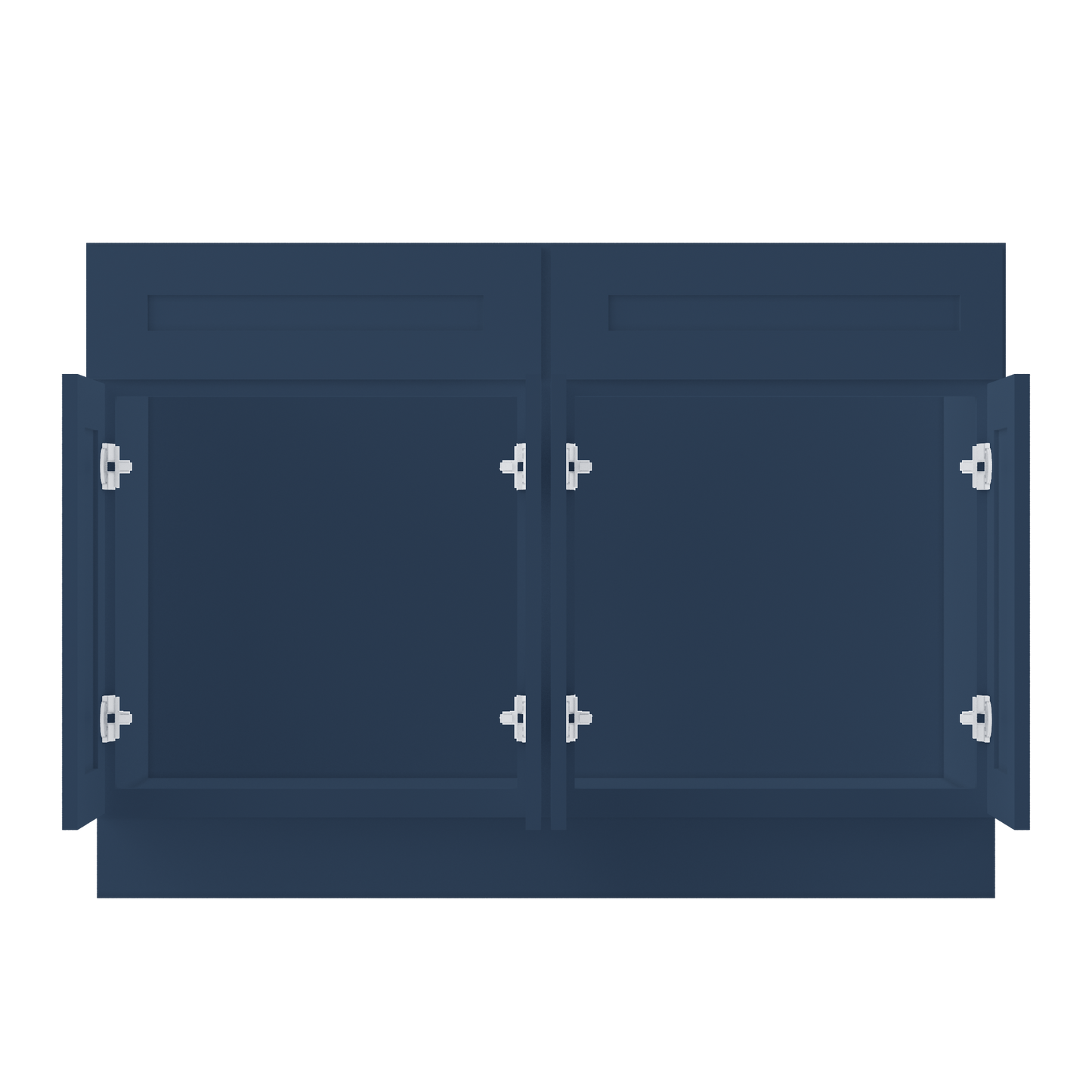 Sink Base Kitchen Cabinet SB48 Danbury Blue LessCare 48 in. width 34.5 in. height 24 in. depth - Kitchen Cabinets