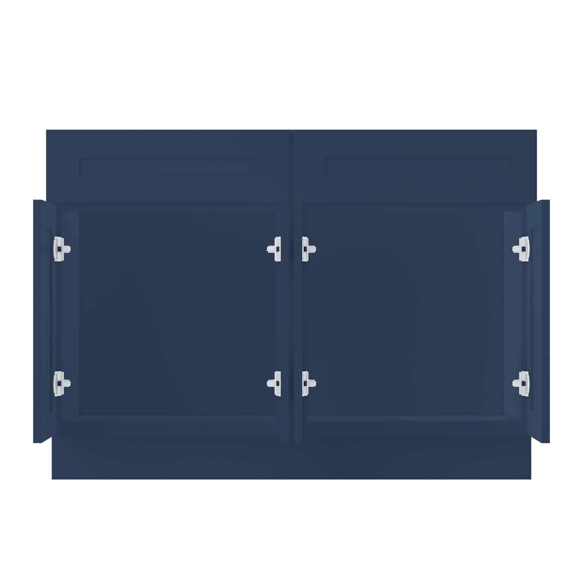 Sink Base Kitchen Cabinet SB48 Danbury Blue LessCare 48 in. width 34.5 in. height 24 in. depth - Kitchen Cabinets