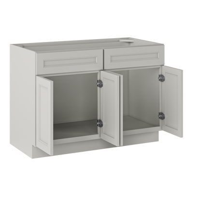 Sink Base Kitchen Cabinet SB48 Milan Pearl 48 in. width 34.5 in. height 24 in. depth - Kitchen Cabinets