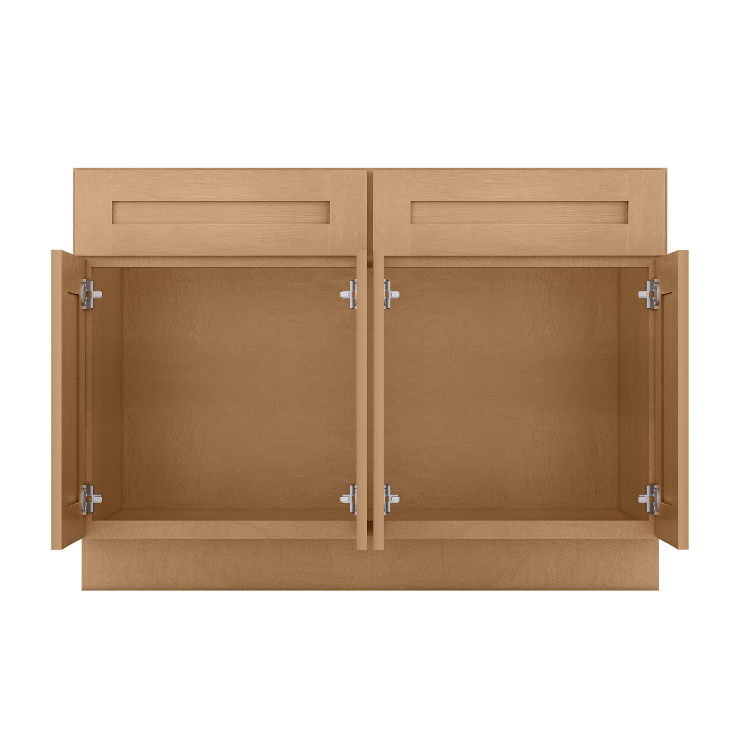 Sink Base Kitchen Cabinet SB48 Shaker Toffee LessCare 48 in. width 34.5 in. height 24 in. depth - Kitchen Cabinets