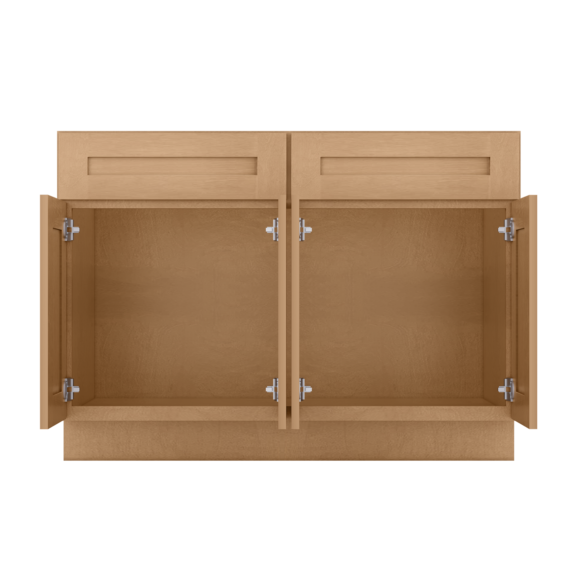 Sink Base Kitchen Cabinet SB48 Shaker Toffee LessCare 48 in. width 34.5 in. height 24 in. depth - Kitchen Cabinets