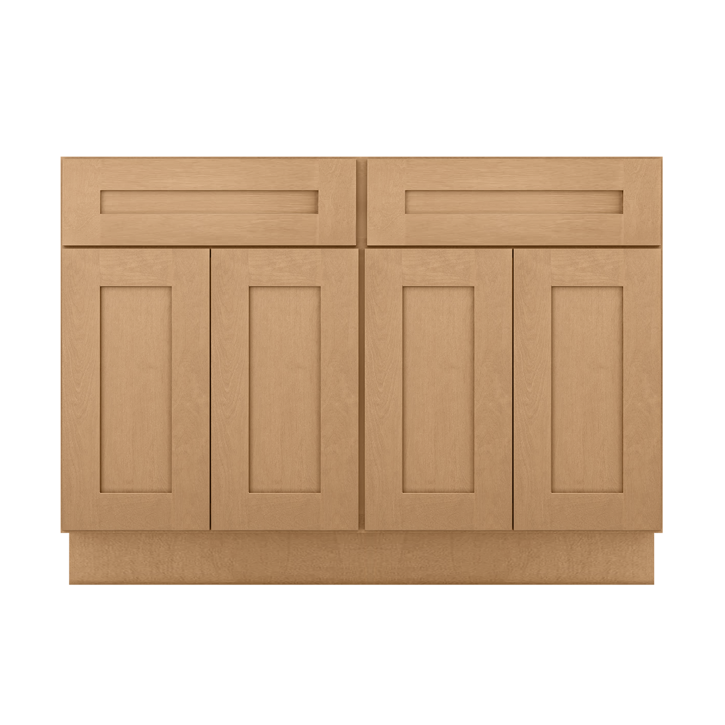Sink Base Kitchen Cabinet SB48 Shaker Toffee LessCare 48 in. width 34.5 in. height 24 in. depth - Kitchen Cabinets