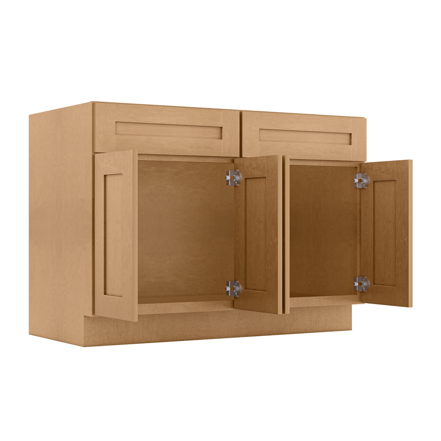 Sink Base Kitchen Cabinet SB48 Shaker Toffee LessCare 48 in. width 34.5 in. height 24 in. depth - Kitchen Cabinets