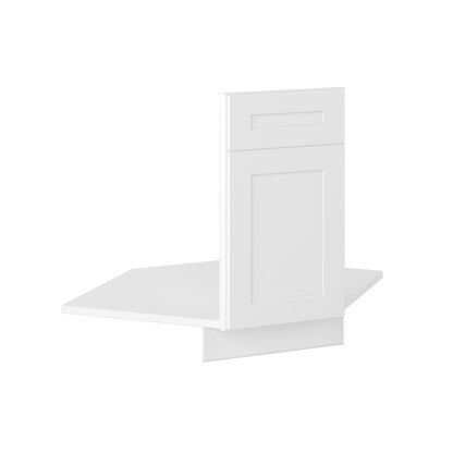 Sink Front Corner Base Kitchen Cabinet SFC36 Alpina White LessCare 34.5 in. height 36 in. depth - Kitchen Cabinets