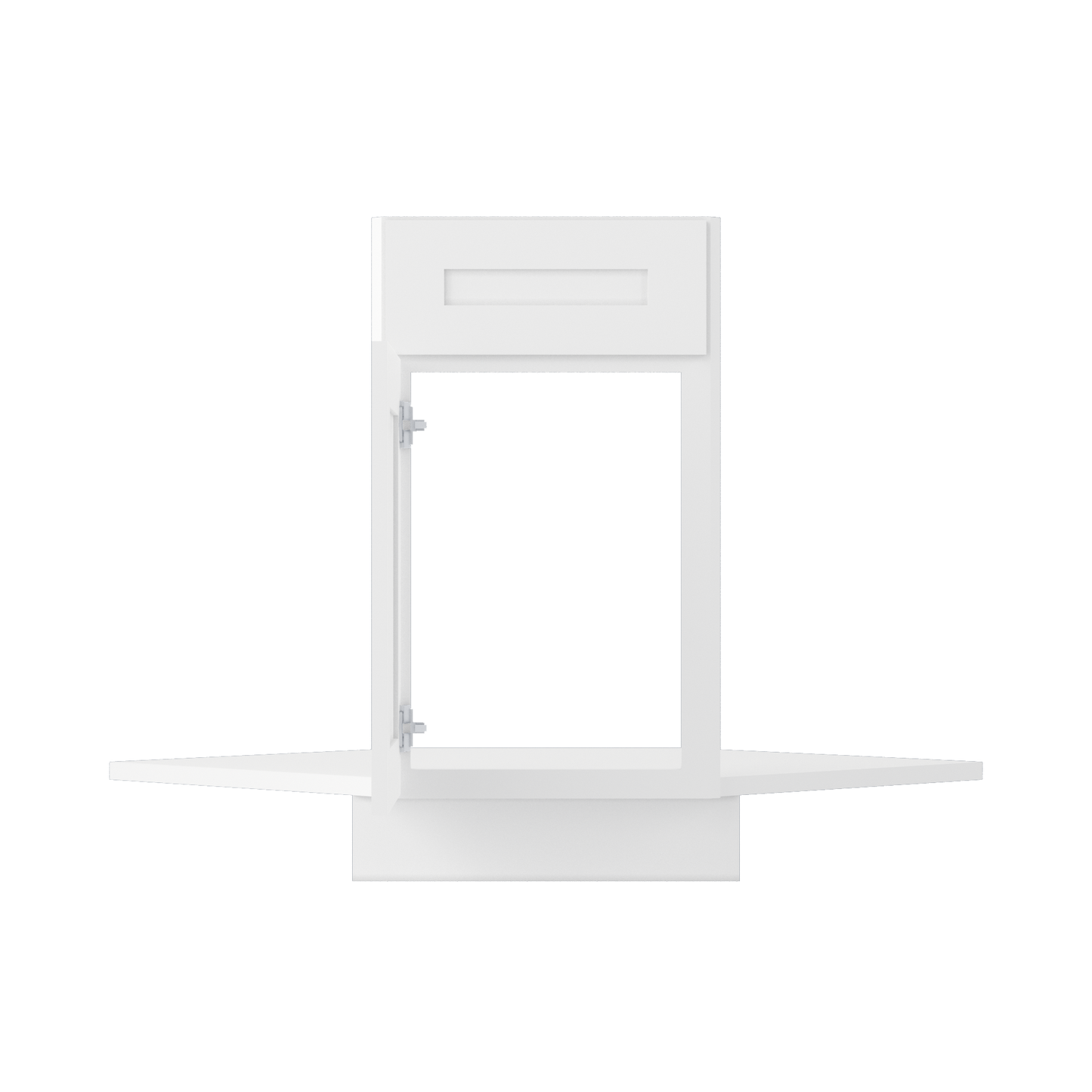 Sink Front Corner Base Kitchen Cabinet SFC36 Alpina White LessCare 34.5 in. height 36 in. depth - Kitchen Cabinets