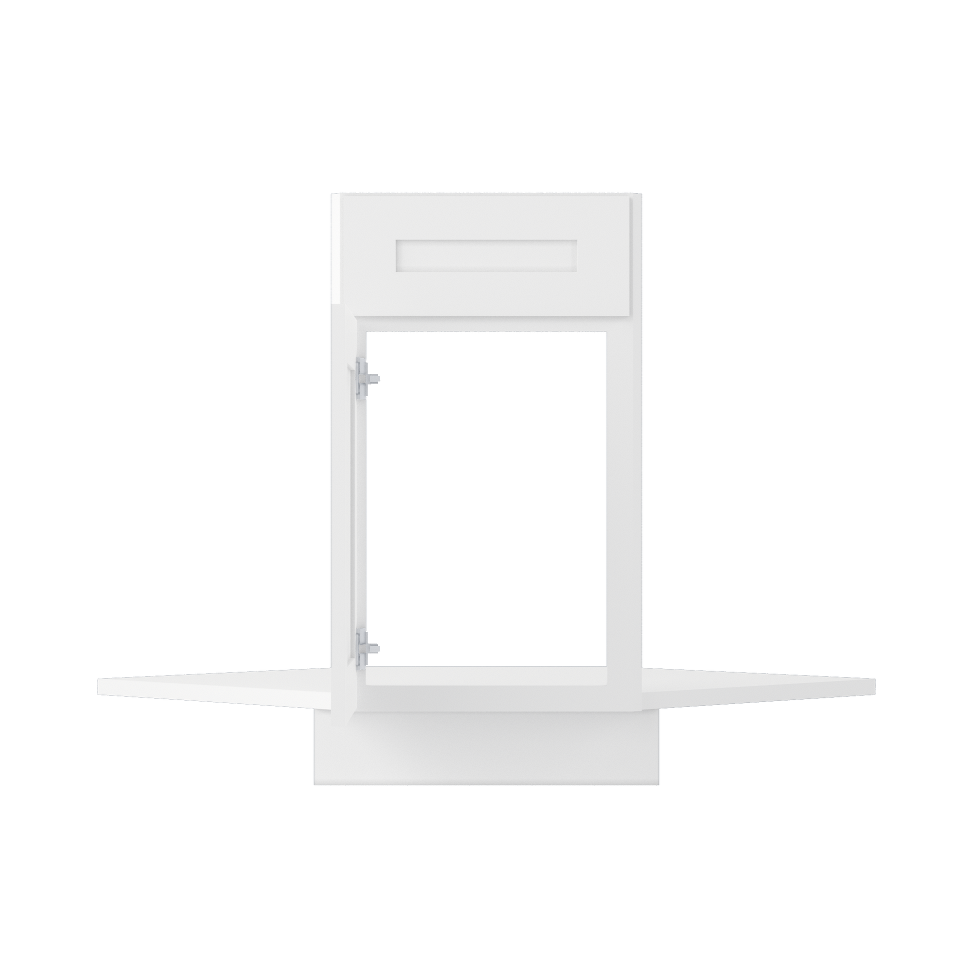 Sink Front Corner Base Kitchen Cabinet SFC36 Alpina White LessCare 34.5 in. height 36 in. depth - Kitchen Cabinets