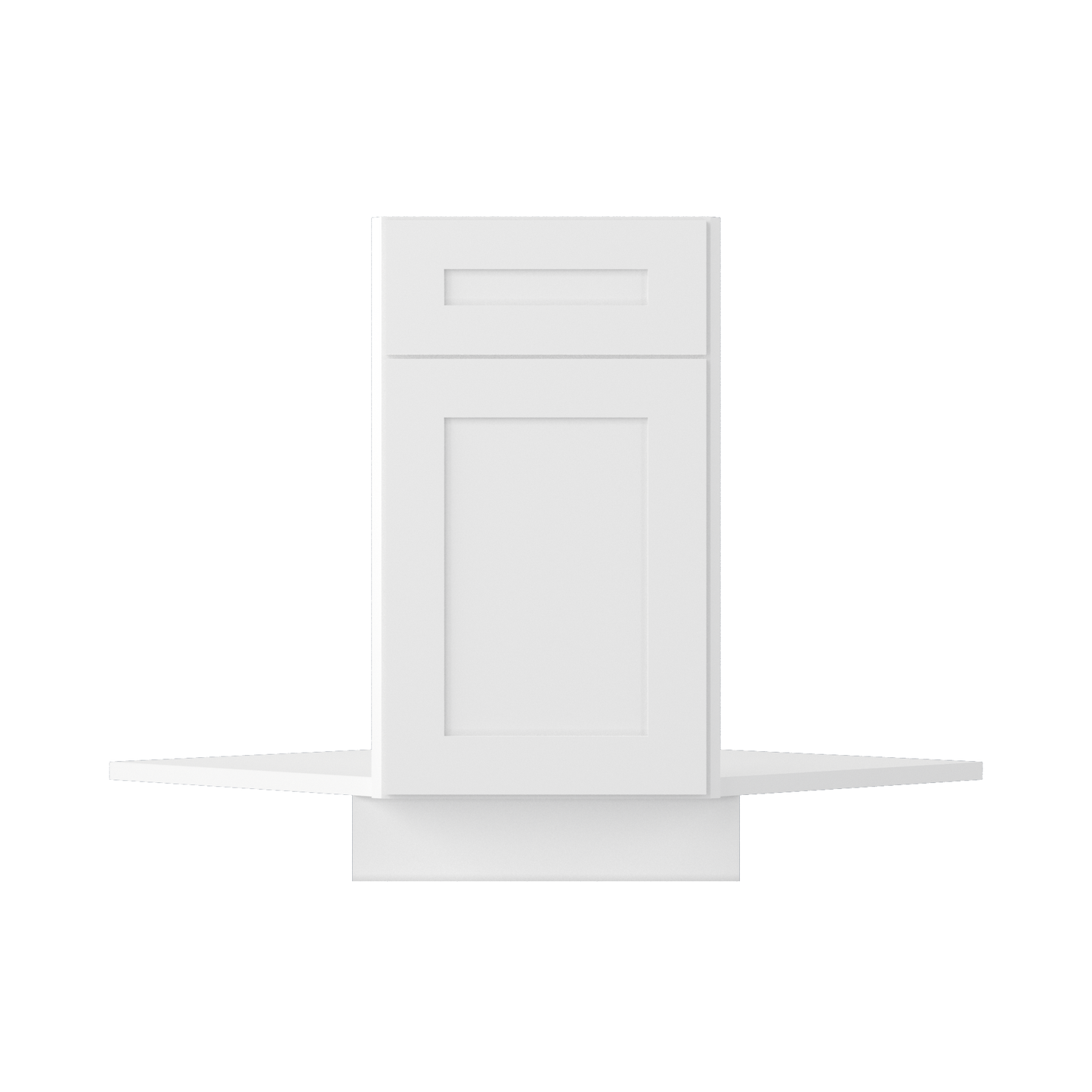 Sink Front Corner Base Kitchen Cabinet SFC36 Alpina White LessCare 34.5 in. height 36 in. depth - Kitchen Cabinets