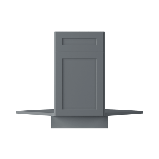Sink Front Corner Base Kitchen Cabinet SFC36 Colonial Gray LessCare 34.5 in. height 36 in. depth - Kitchen Cabinets