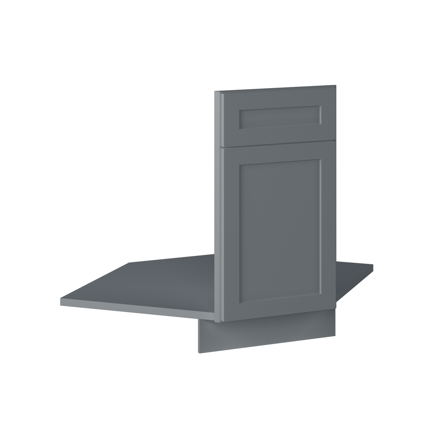 Sink Front Corner Base Kitchen Cabinet SFC36 Colonial Gray LessCare 34.5 in. height 36 in. depth - Kitchen Cabinets