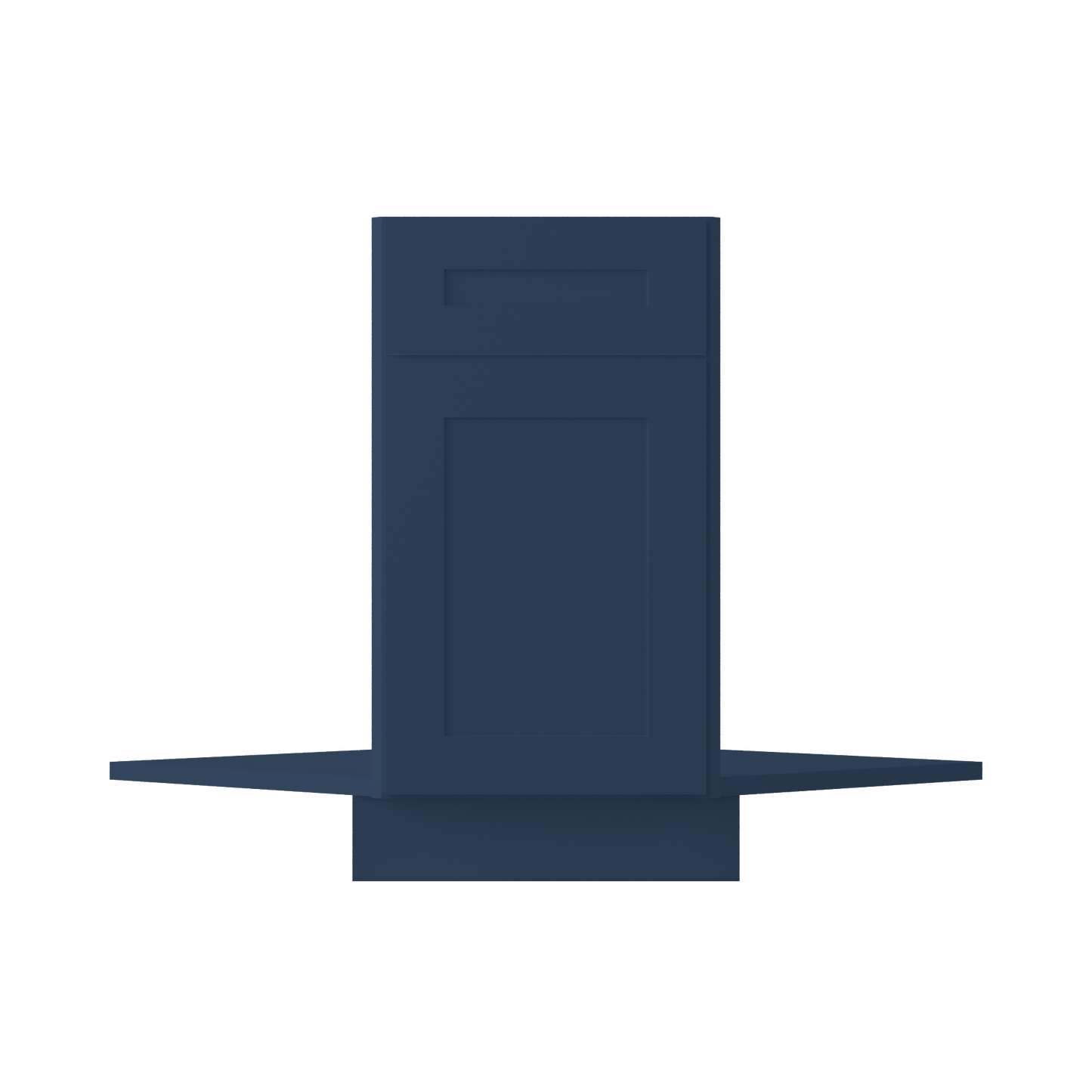 Sink Front Corner Base Kitchen Cabinet SFC36 Danbury Blue LessCare 34.5 in. height 36 in. depth - Kitchen Cabinets