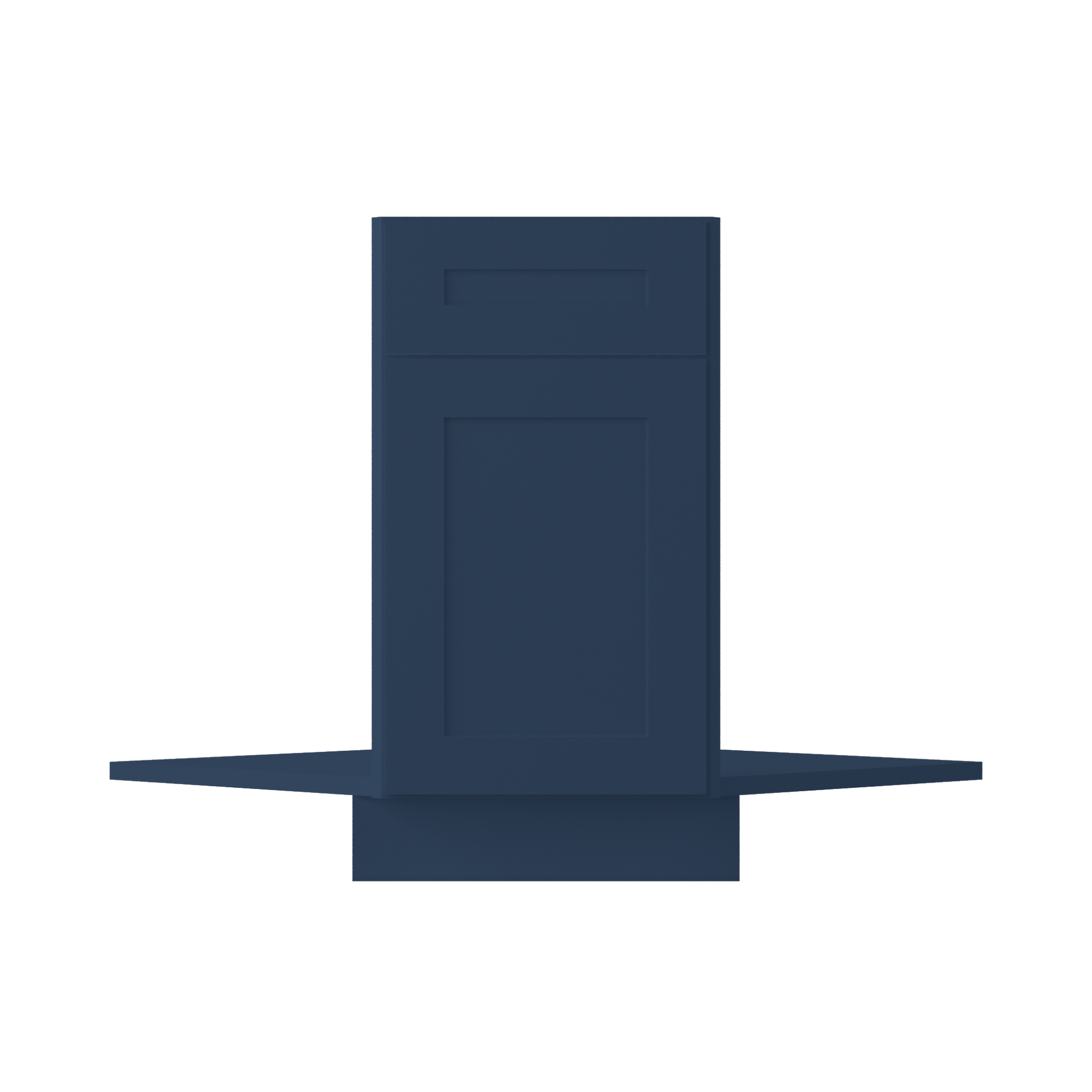 Sink Front Corner Base Kitchen Cabinet SFC36 Danbury Blue LessCare 34.5 in. height 36 in. depth - Kitchen Cabinets