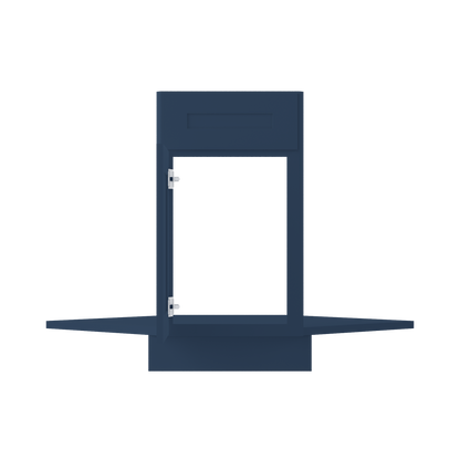 Sink Front Corner Base Kitchen Cabinet SFC36 Danbury Blue LessCare 34.5 in. height 36 in. depth - Kitchen Cabinets