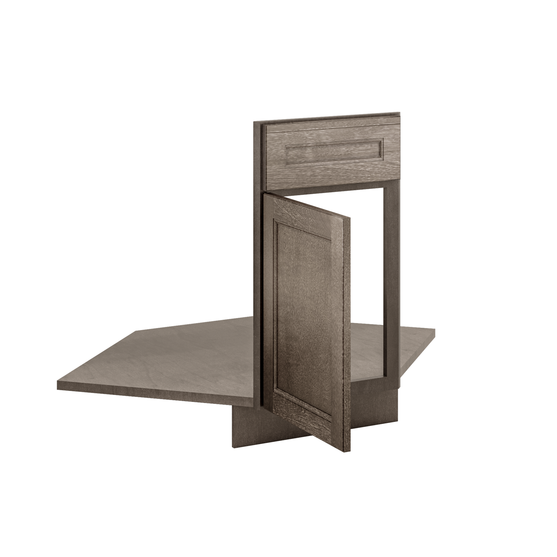 Sink Front Corner Base Kitchen Cabinet SFC36 Milan Slate 34.5 in. height 36 in. depth - Kitchen Cabinets