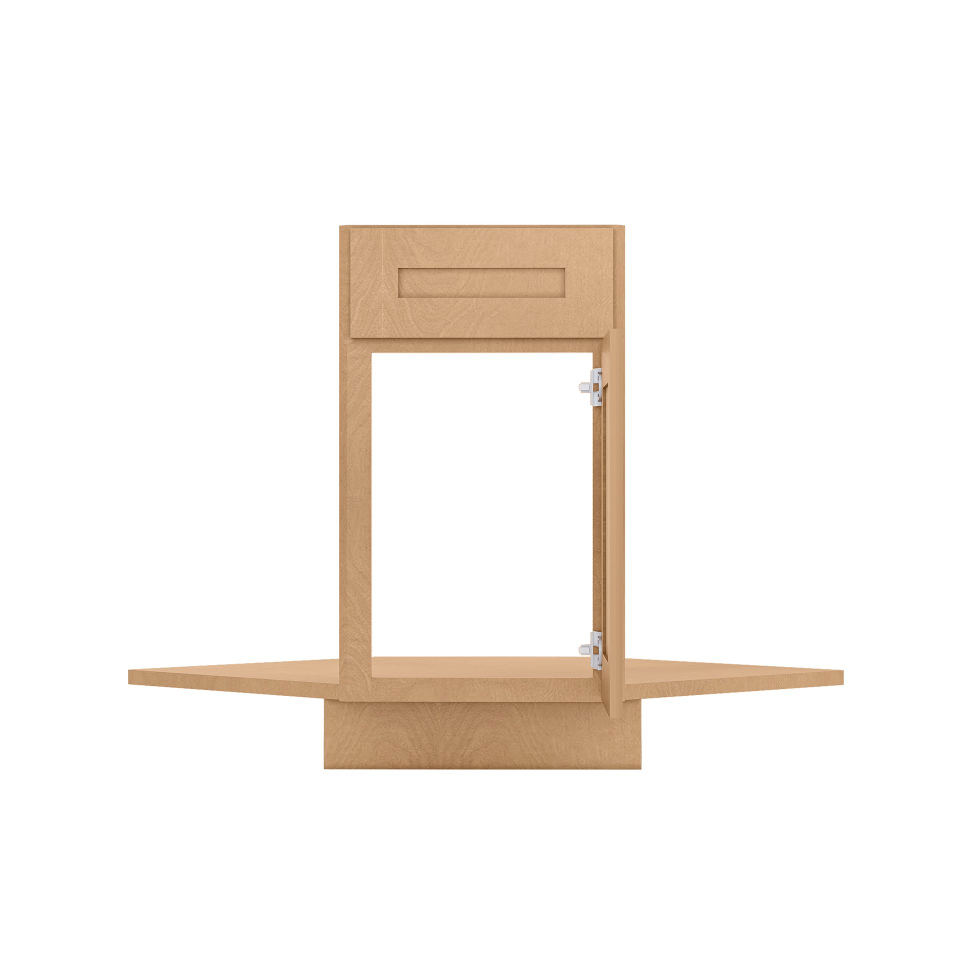 Sink Front Corner Base Kitchen Cabinet SFC36 Shaker Toffee LessCare 34.5 in. height 36 in. depth - Kitchen Cabinets